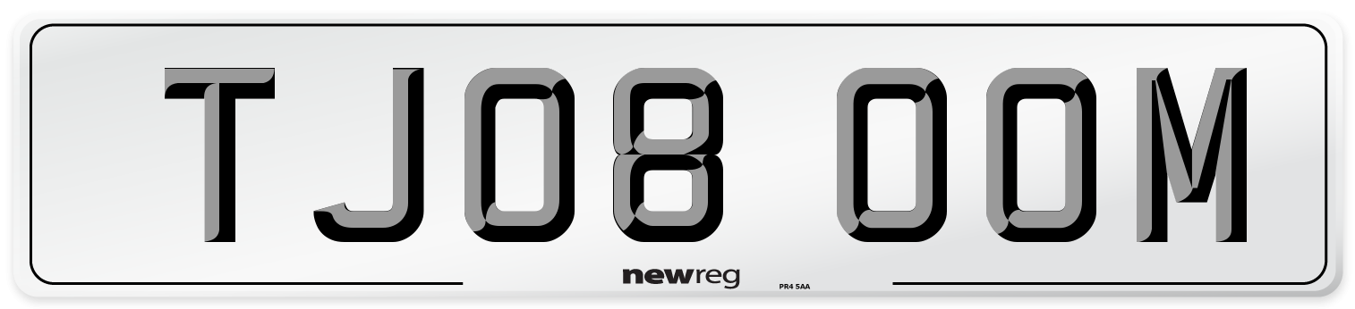 TJ08 OOM Number Plate from New Reg